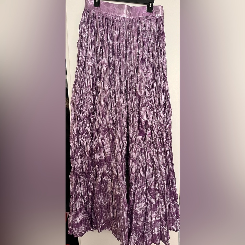 KADIJU purple metallic pants